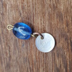 Oceanic glass blue drop pendant BY lizas